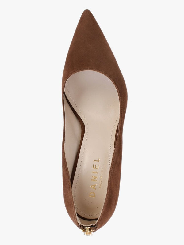 Nippy Tan Suede Leather Court Shoes