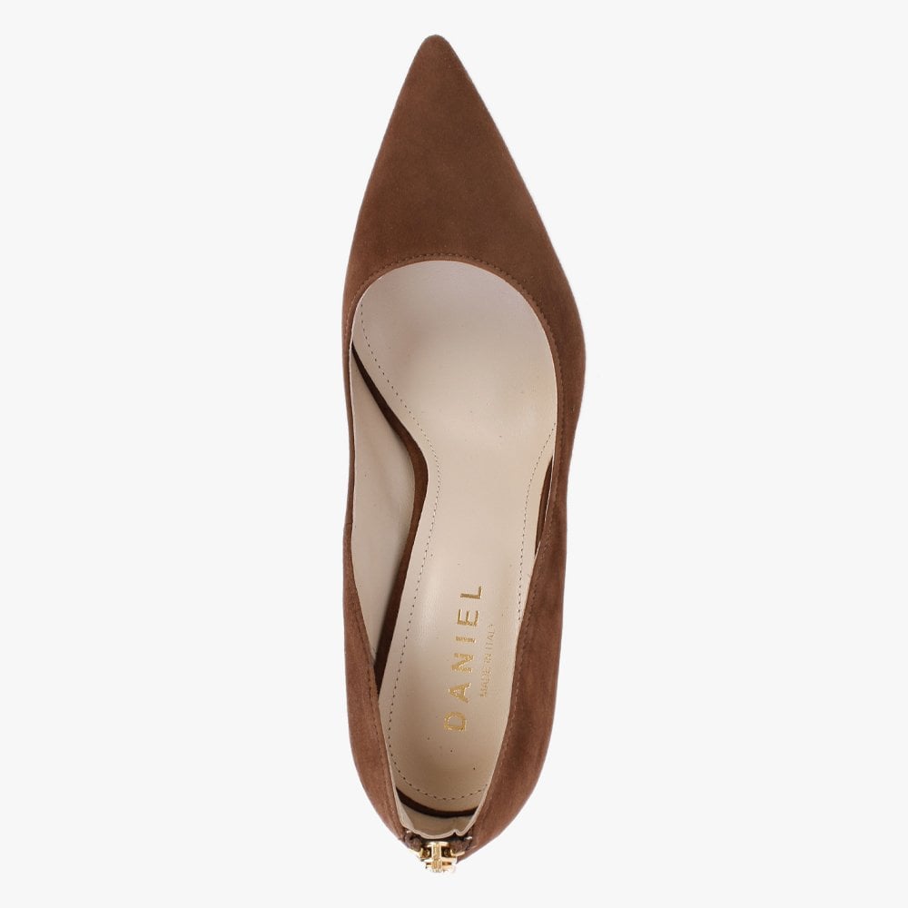 Nippy Tan Suede Leather Court Shoes