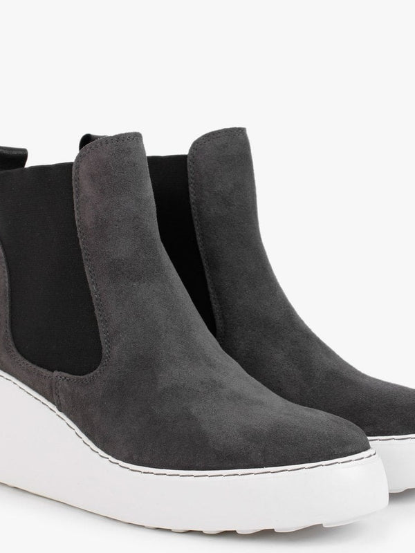 Dacy Diesel & Black Suede Wedge Ankle Boots