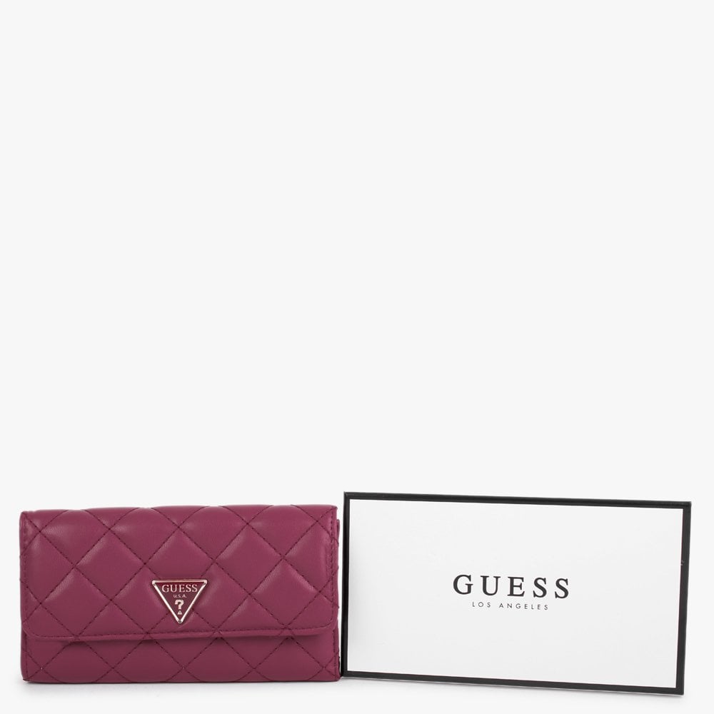 Cessily Fuchsia Quilted Trifold Wallet