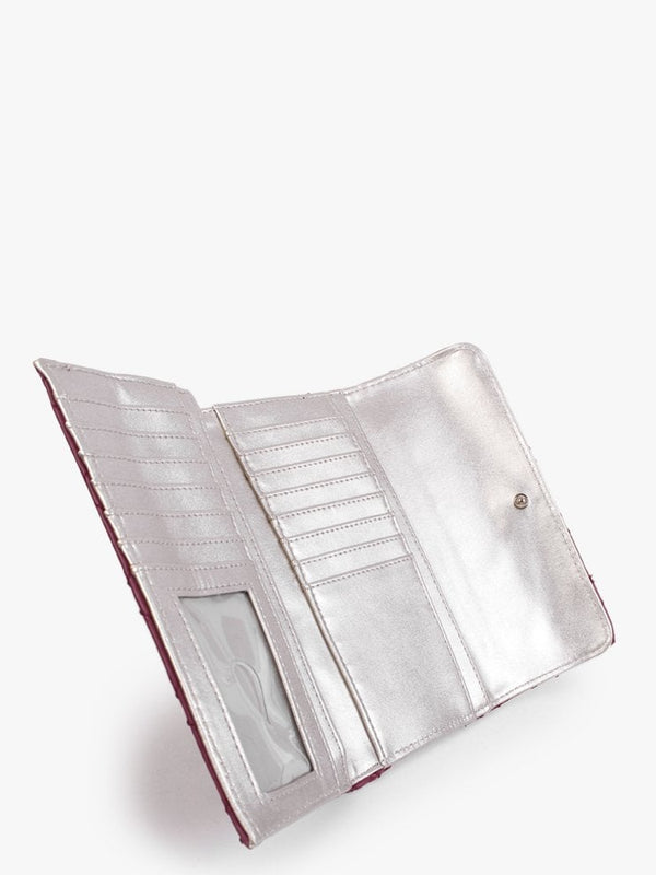 Cessily Fuchsia Quilted Trifold Wallet