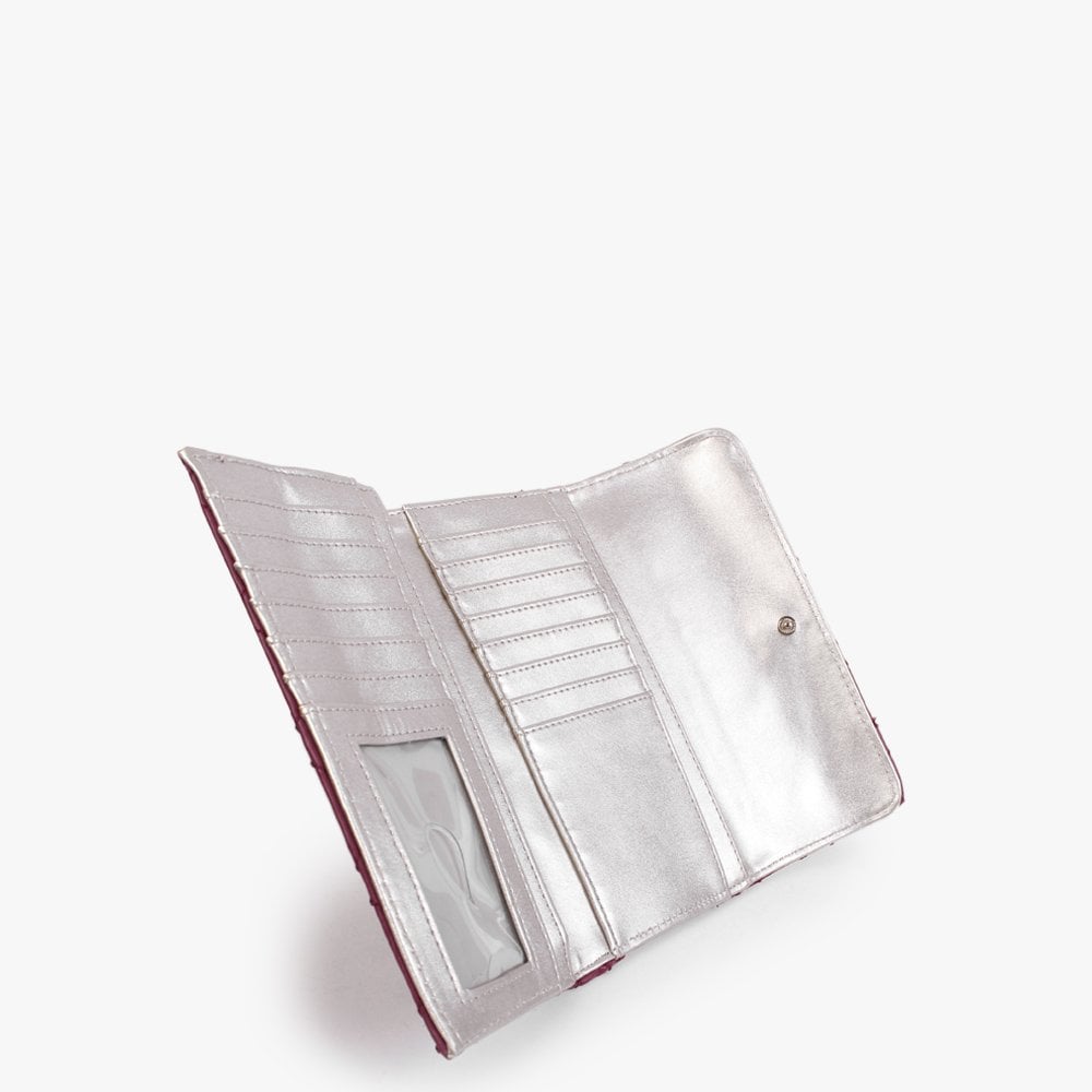 Cessily Fuchsia Quilted Trifold Wallet