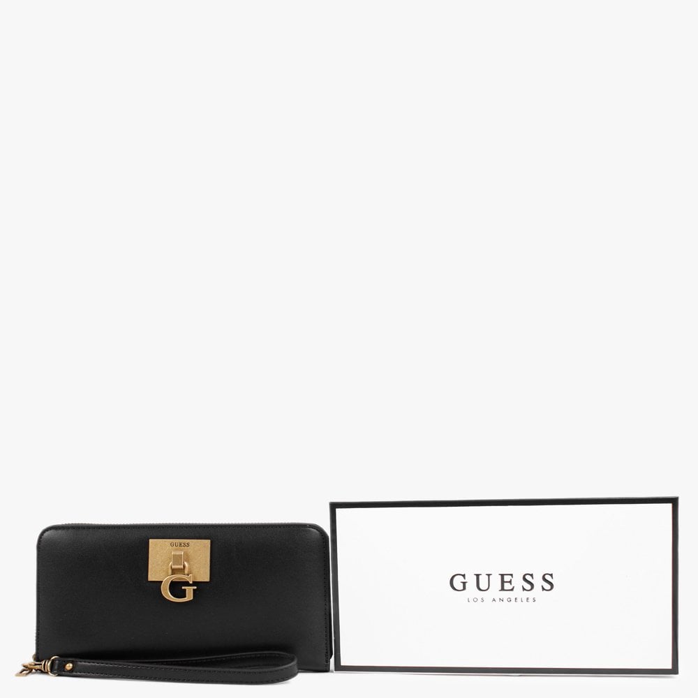 Large Stephi Black Zip Around Wallet