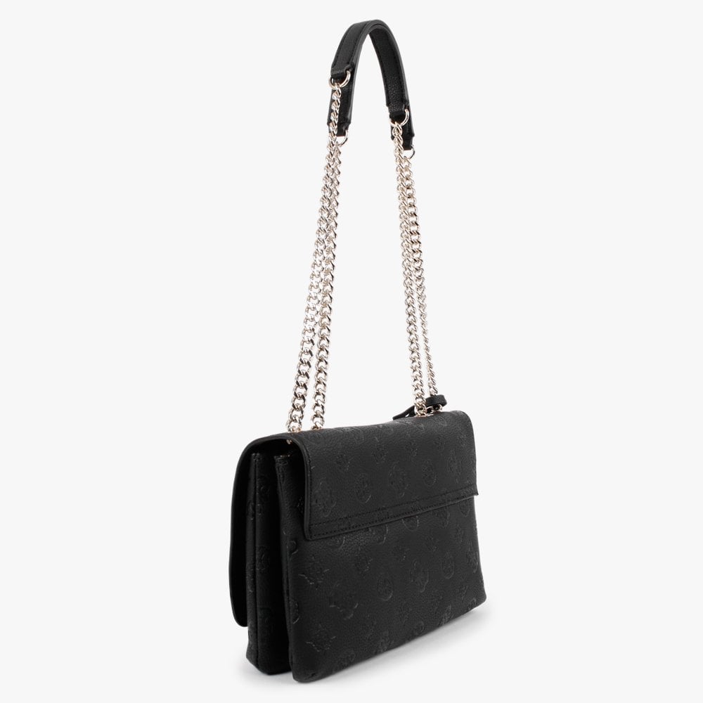 Helaina Black Stamp Logo Cross-Body Bag