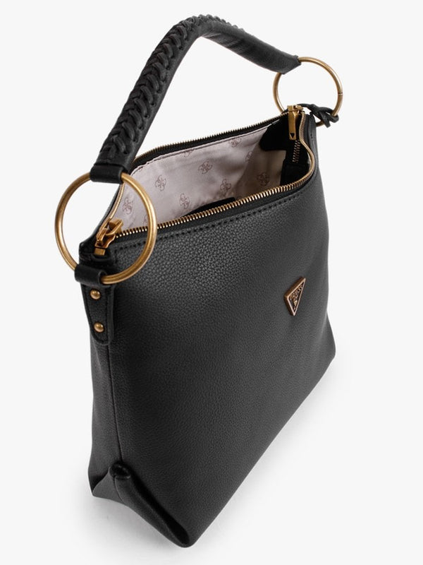 Helaina Black Hobo Bag