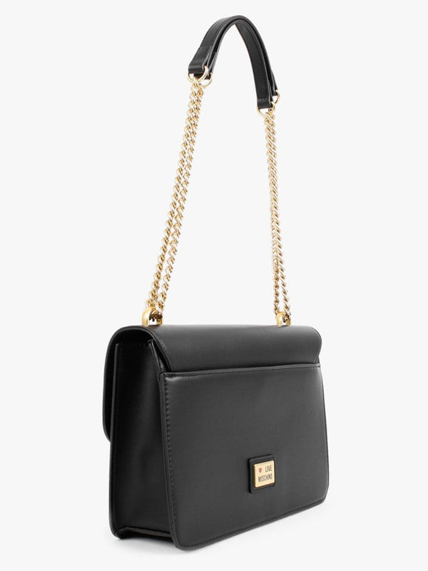 Heart Horse Bit Black Shoulder Bag
