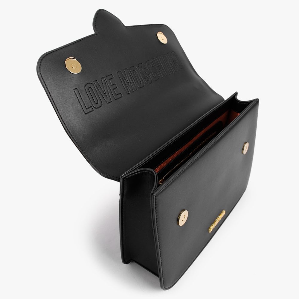 Heart Horse Bit Black Shoulder Bag