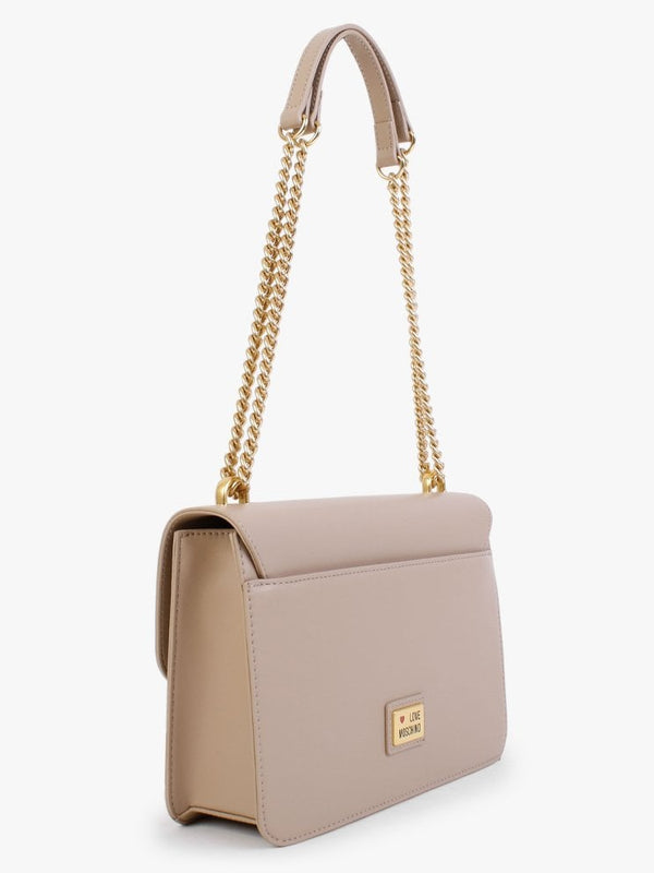 Heart Horse Bit Beige Shoulder Bag