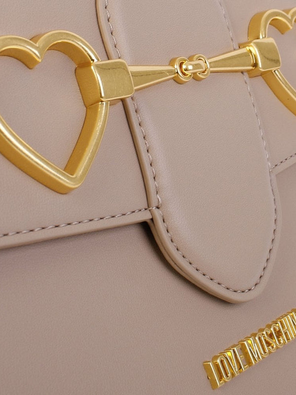 Heart Horse Bit Beige Shoulder Bag