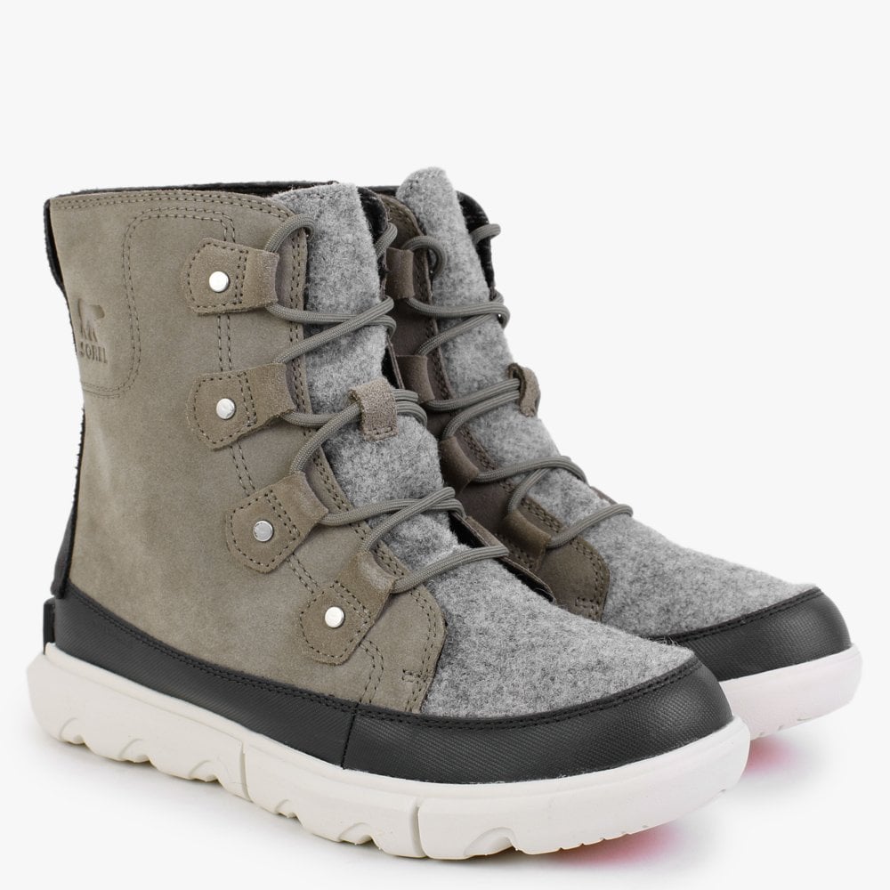 Explorer II Joan Felt Sage Fawn Suede Ankle Boots