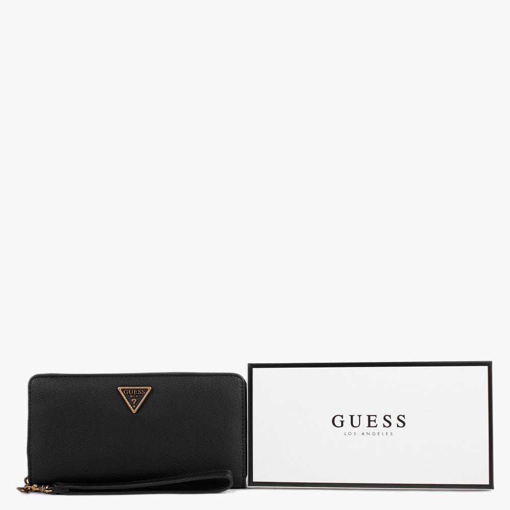 Helaina Black Organizer Zip Around Wallet