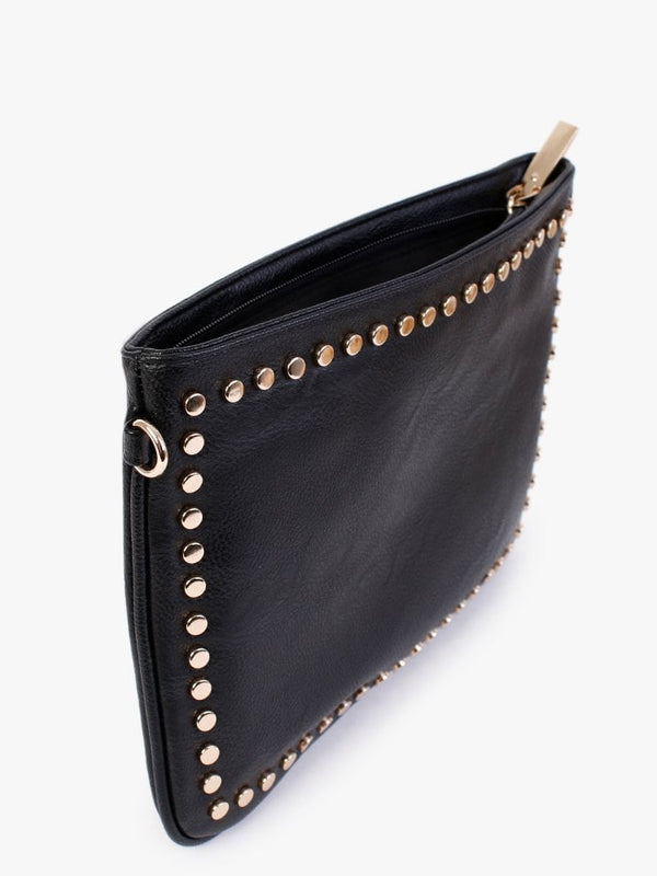 Black Studded Cross-Body Bag