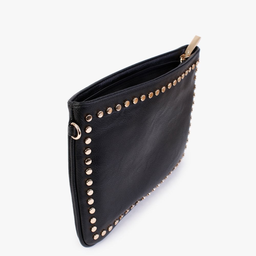 Black Studded Cross-Body Bag