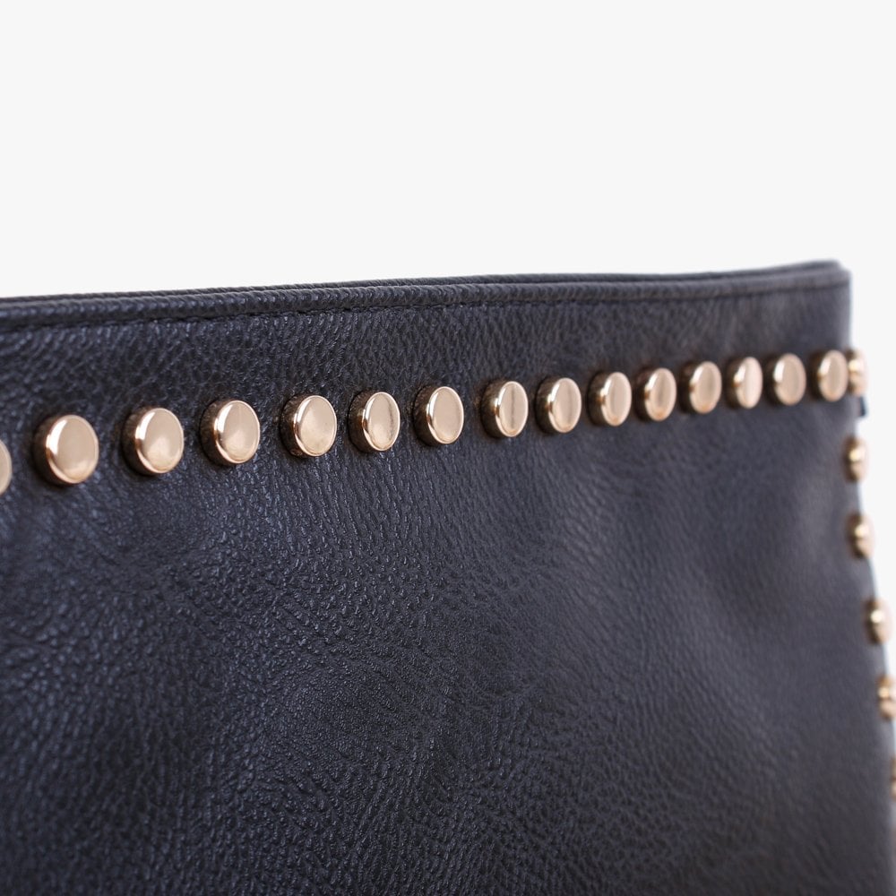 Black Studded Cross-Body Bag