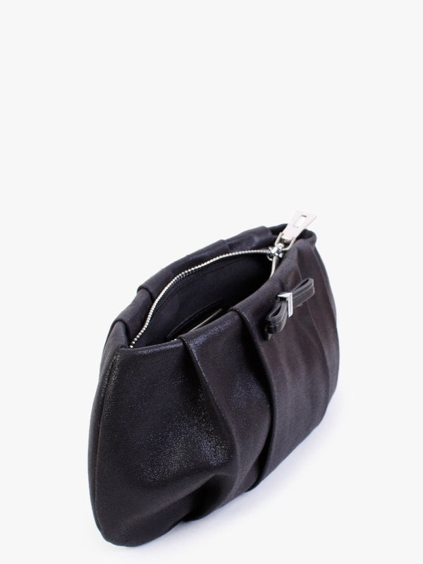 Black Metallic Clutch Bag