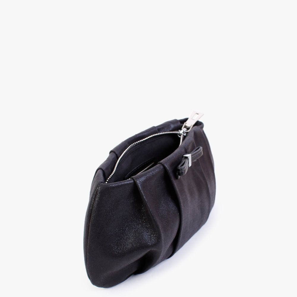 Black Metallic Clutch Bag