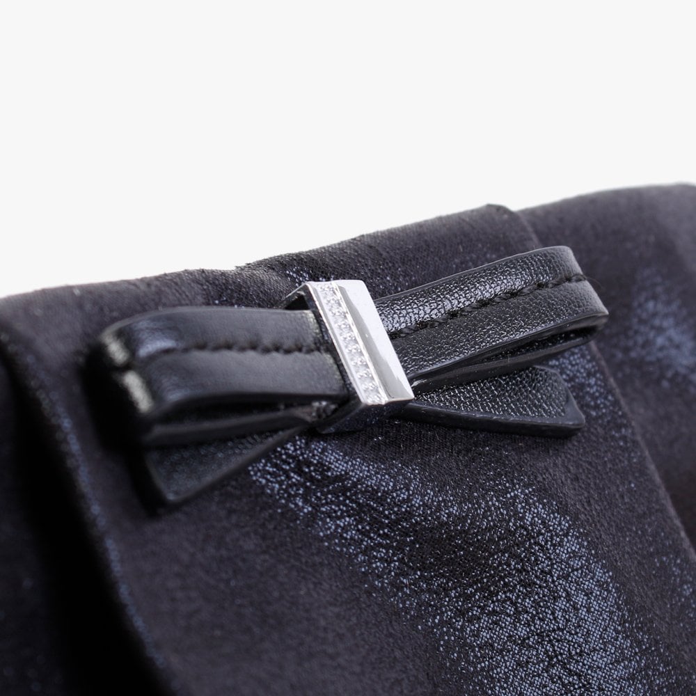 Black Metallic Clutch Bag