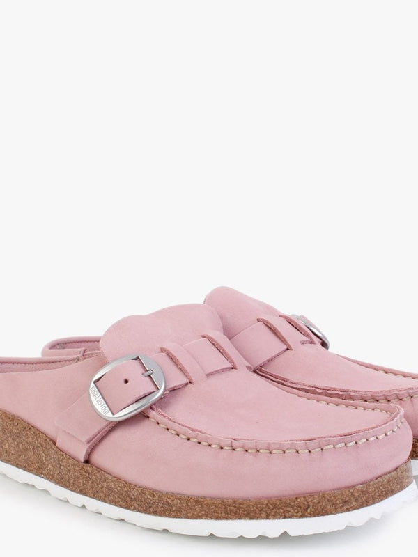 Buckley Soft Pink Nubuck Leather Backless Moccasins