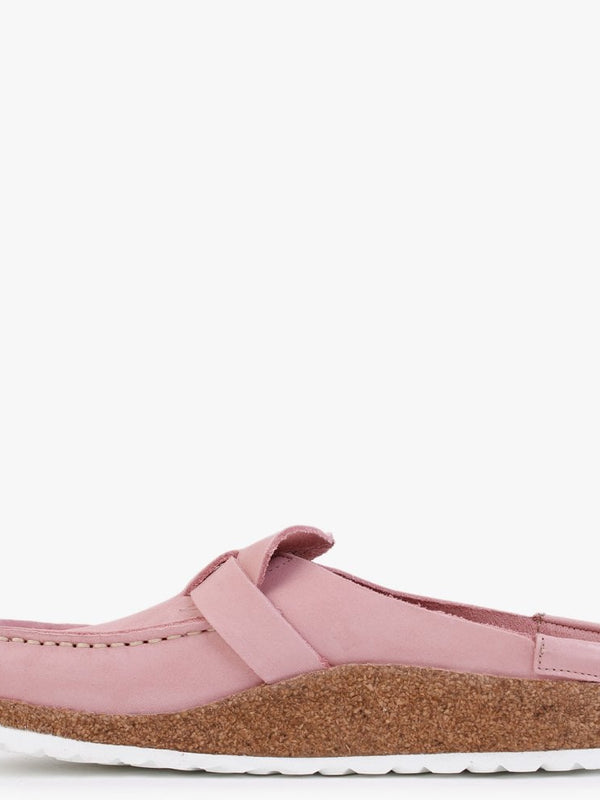 Buckley Soft Pink Nubuck Leather Backless Moccasins