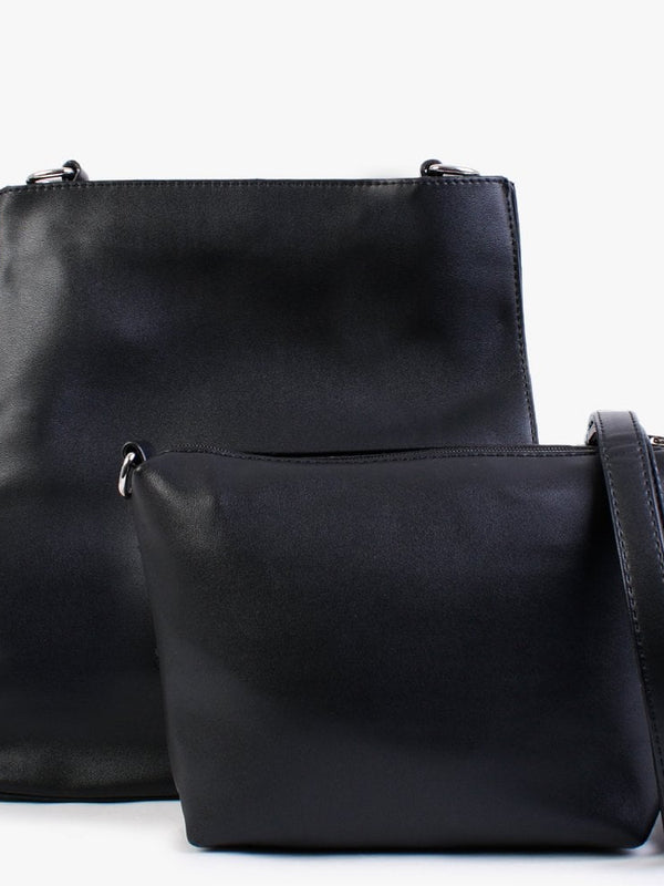 Black Jewel Strap Bucket Bag