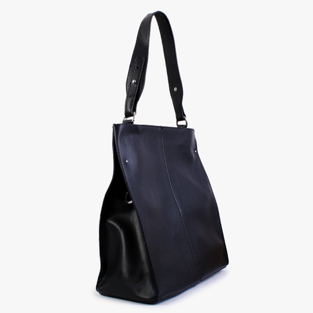 Black Jewel Strap Bucket Bag