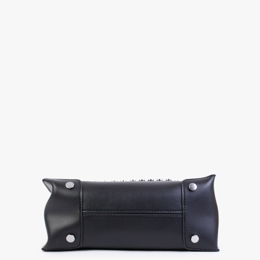 Black Studded Tote Bag