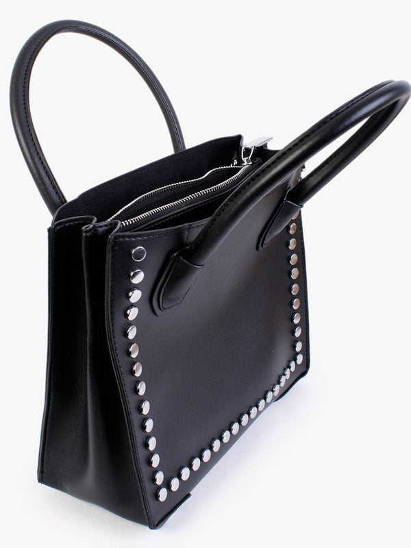 Black Studded Tote Bag
