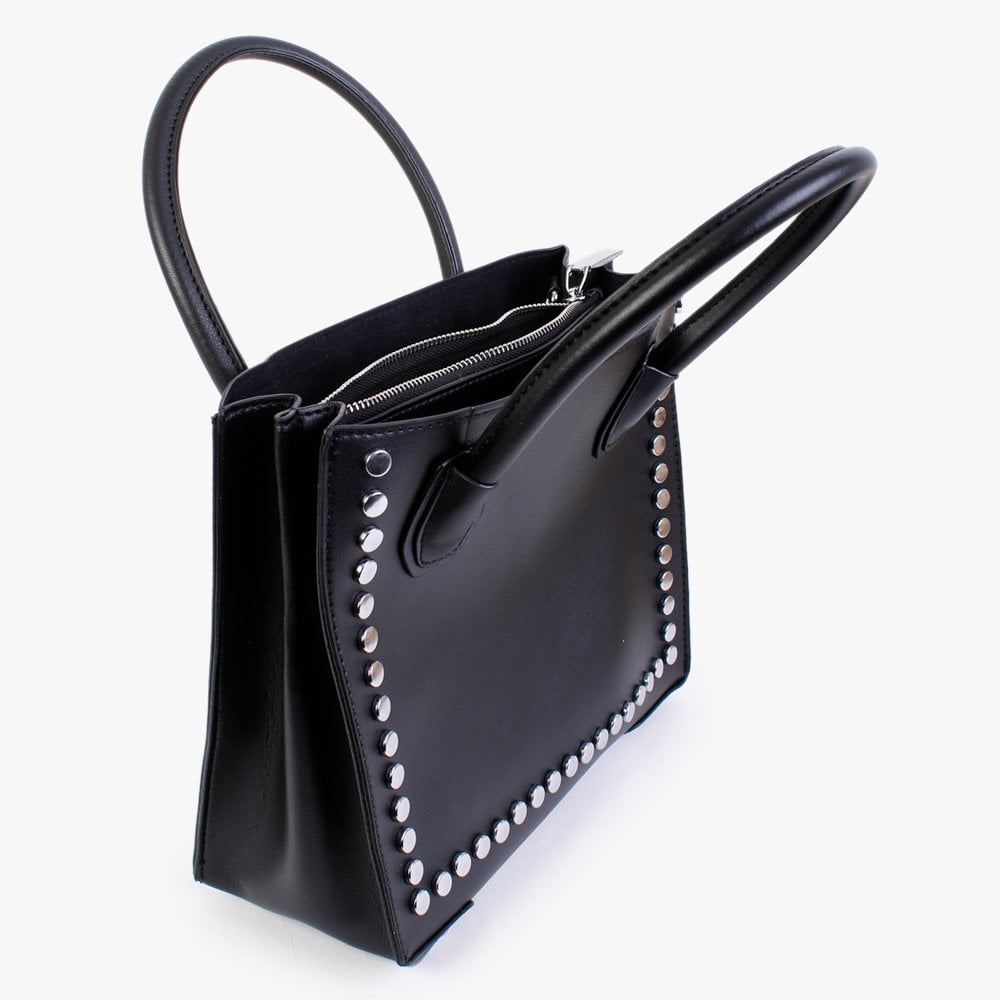 Black Studded Tote Bag