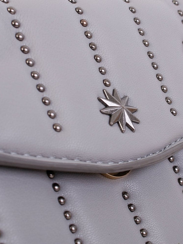 Grey Stud & Star Cross-Body Bag