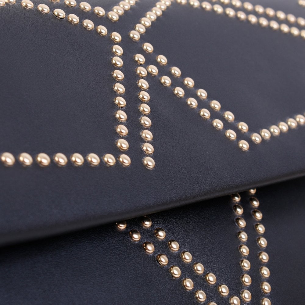 Black Studded Clutch Bag