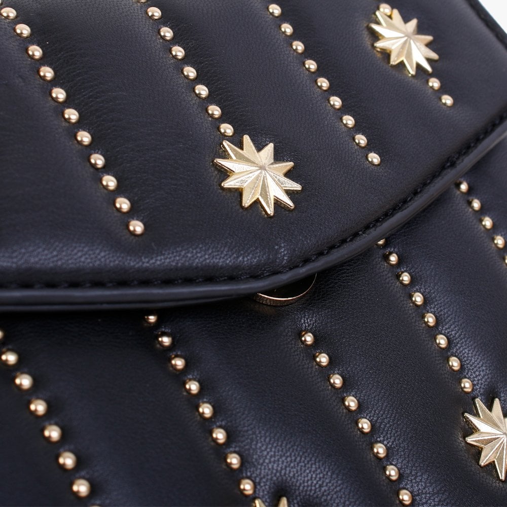 Black Stud & Star Cross-Body Bag