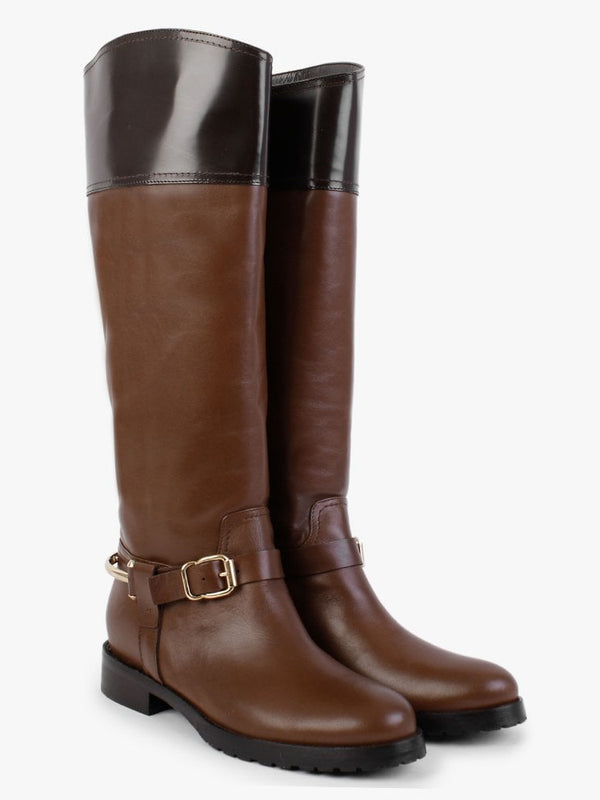 Nospur Brown Leather Stirrup Ridding Boots