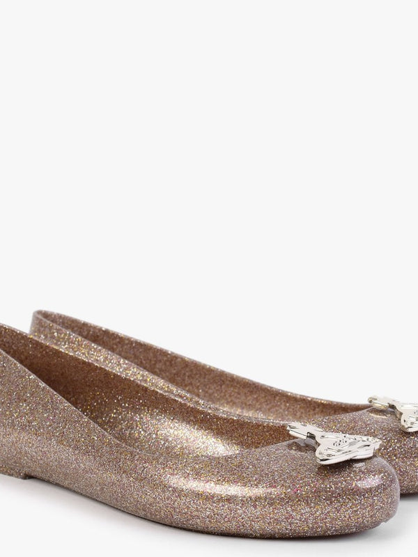 x Melissa Sweet Love Vegan Rose Glitter Orb Recycle Ballet Pumps
