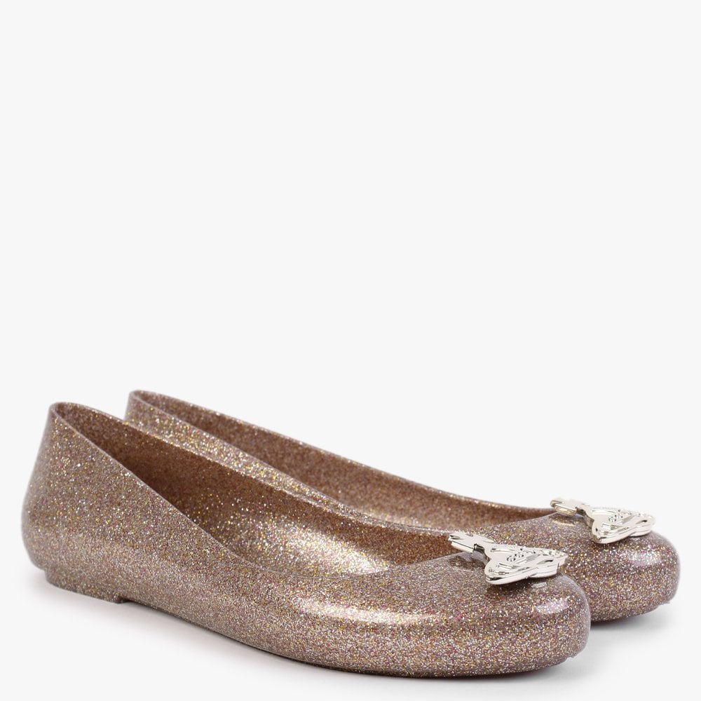 x Melissa Sweet Love Vegan Rose Glitter Orb Recycle Ballet Pumps
