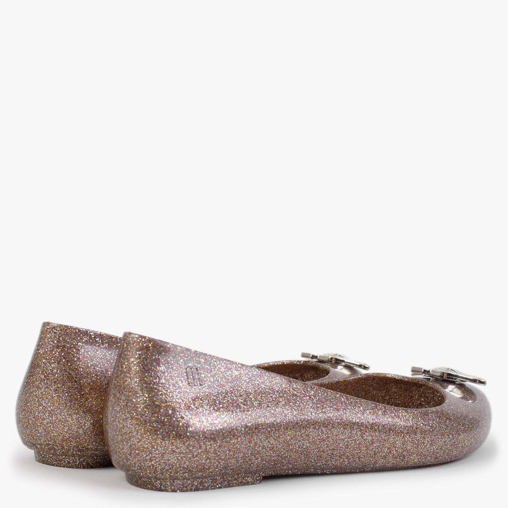 x Melissa Sweet Love Vegan Rose Glitter Orb Recycle Ballet Pumps