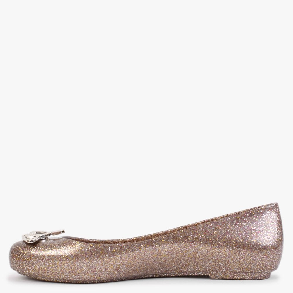 x Melissa Sweet Love Vegan Rose Glitter Orb Recycle Ballet Pumps