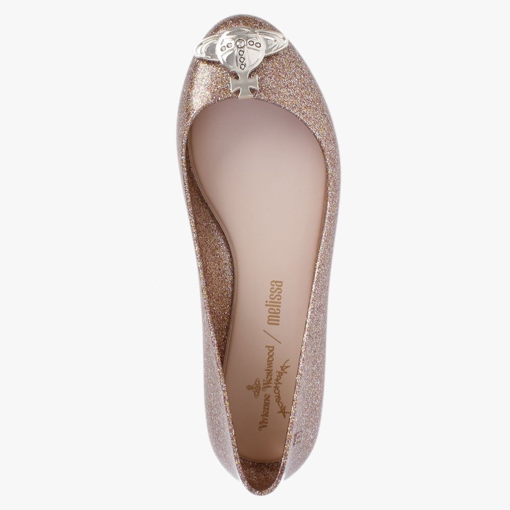 x Melissa Sweet Love Vegan Rose Glitter Orb Recycle Ballet Pumps