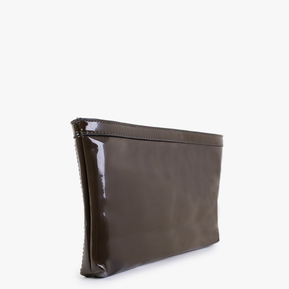 Khaki Glitter Wristlet Clutch