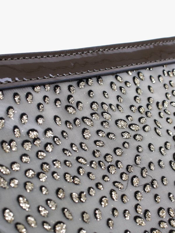 Khaki Glitter Wristlet Clutch