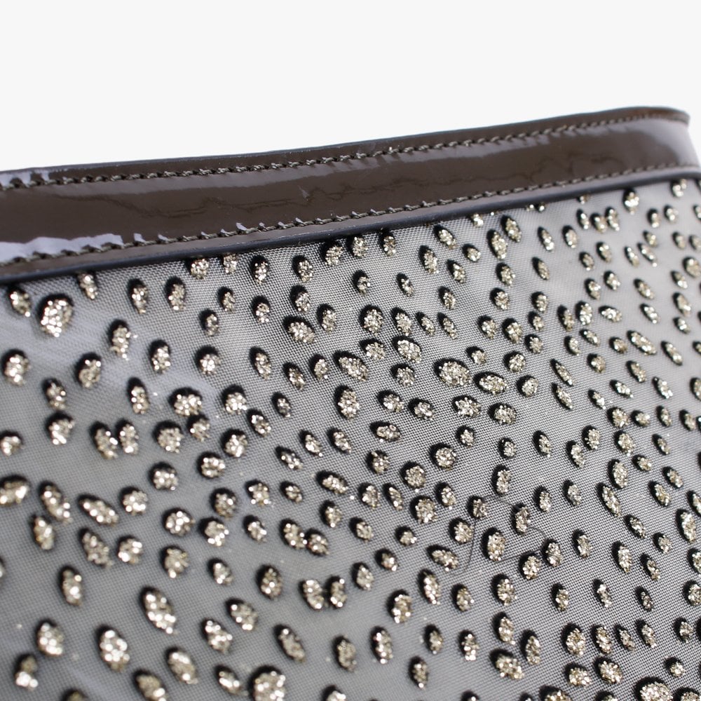 Khaki Glitter Wristlet Clutch