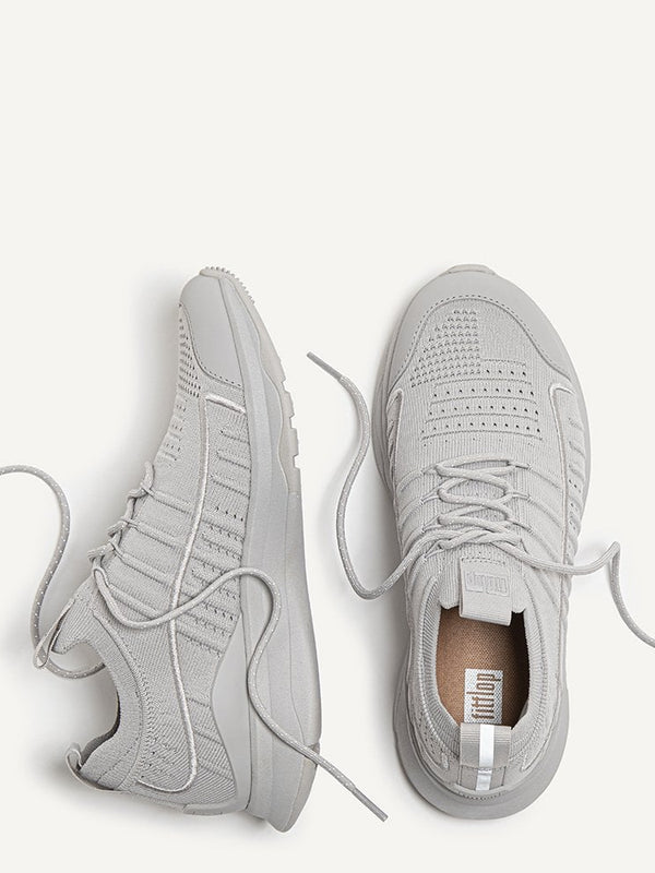 Vitamin FF Soft Grey Knit Sports Trainers