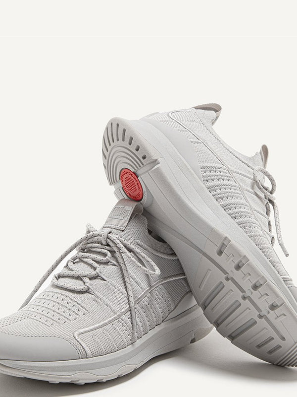 Vitamin FF Soft Grey Knit Sports Trainers
