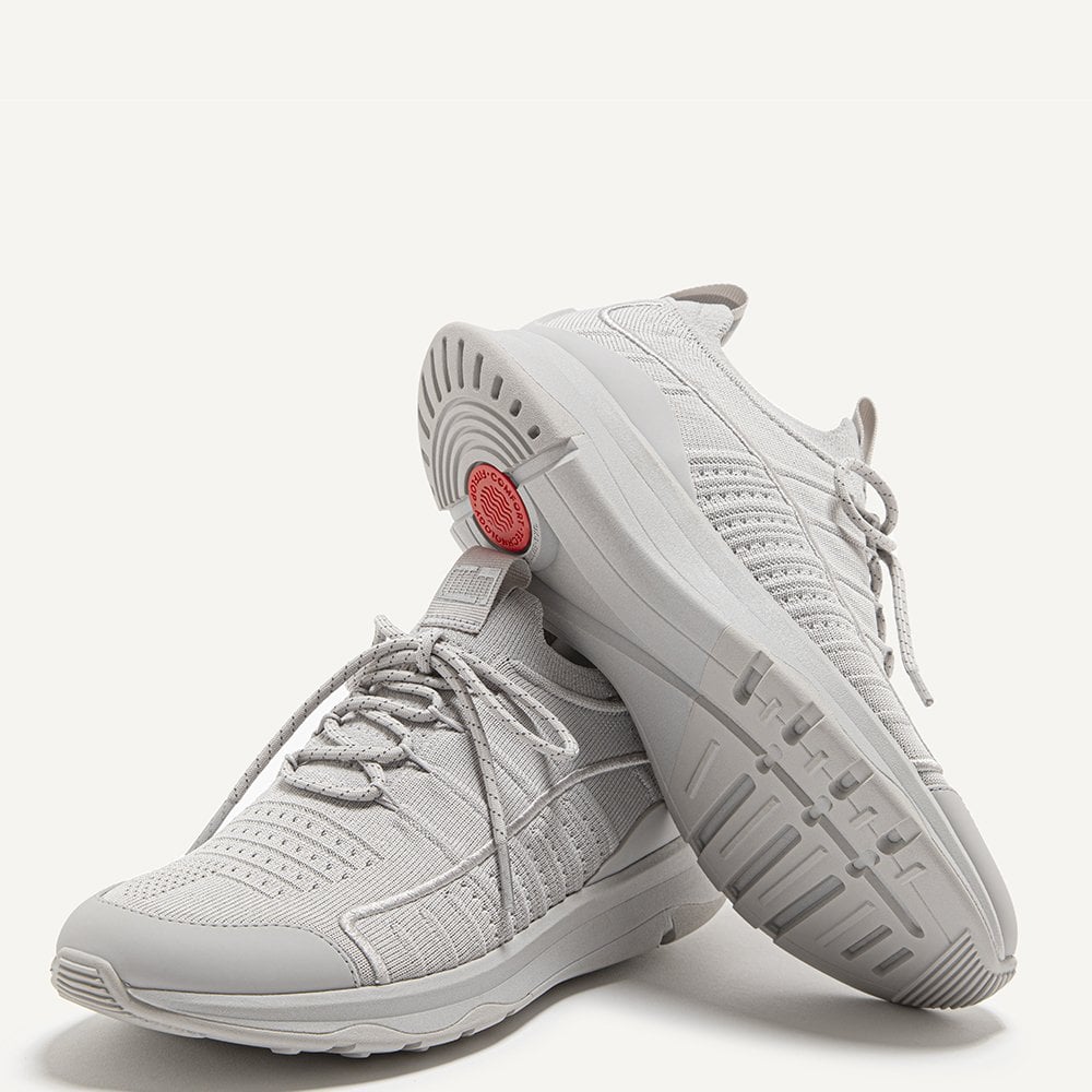 Vitamin FF Soft Grey Knit Sports Trainers