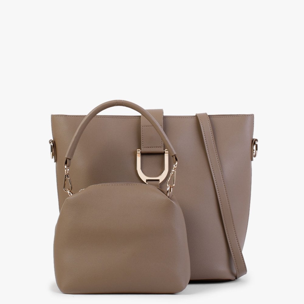 Taupe Bucket Bag
