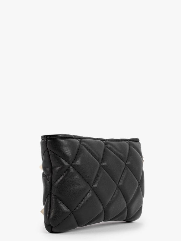 Black Studded Wristlet Pouch