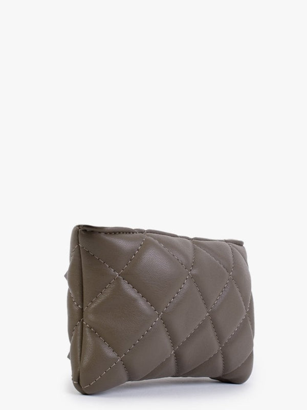 Taupe Studded Wristlet Pouch