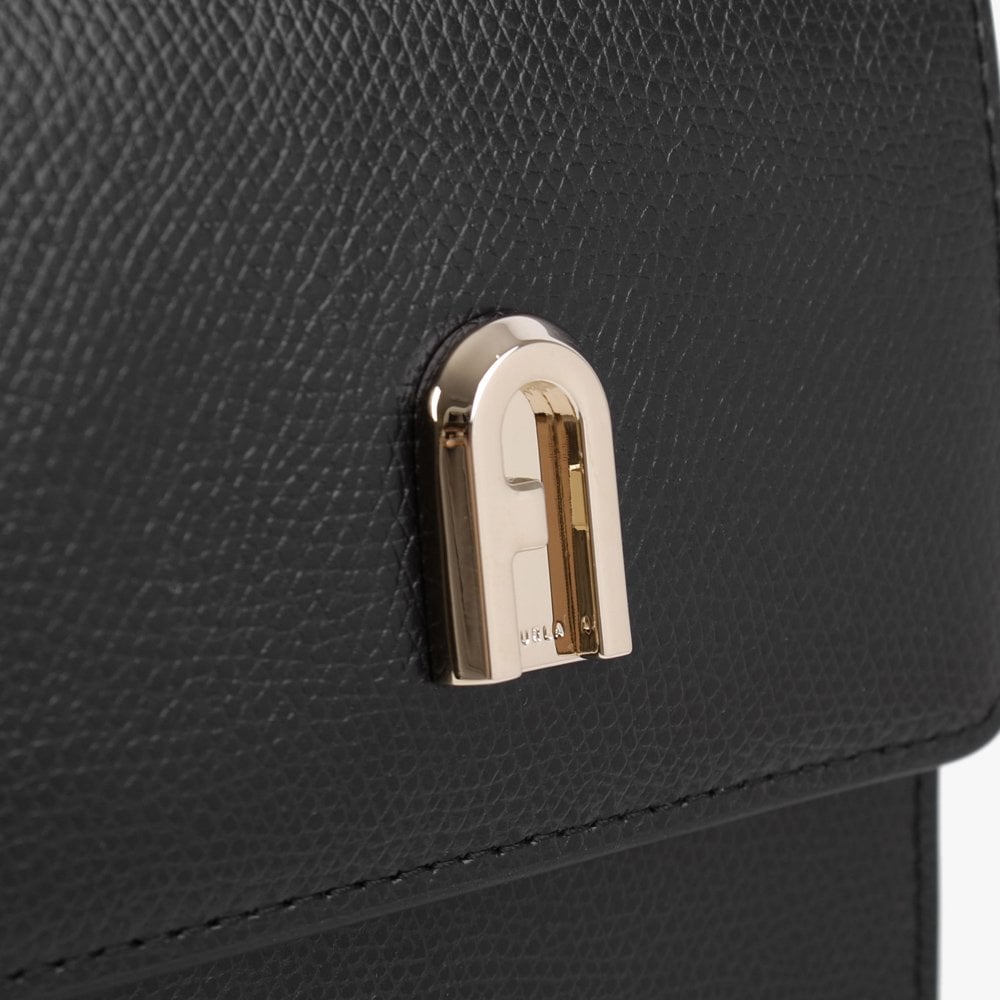 Ares Black Leather Phone Case