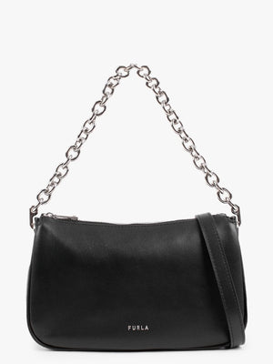 Moon Black Leather Shoulder Bag