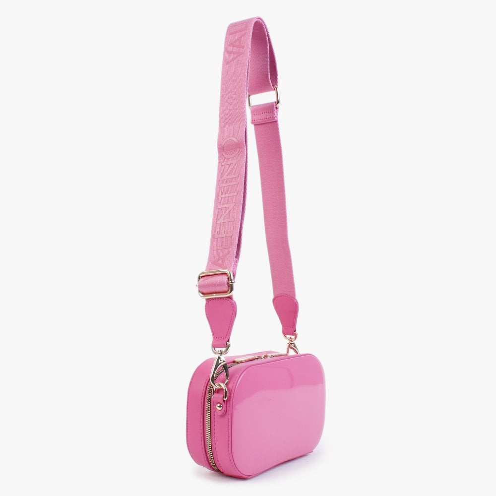 Sabel Haversack Fuxia Patent Cross-Body Bag