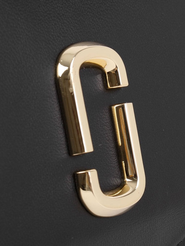 The Glam Shot Compact Black Leather Wallet